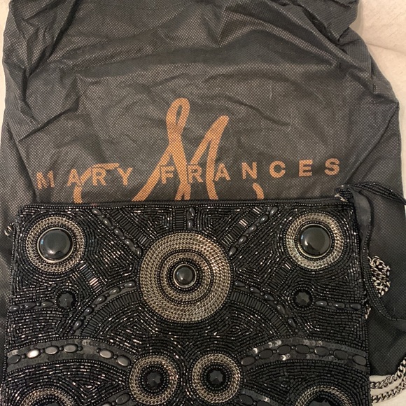 Mary Frances Black Beaded Evening Handbag - Picture 7 of 8